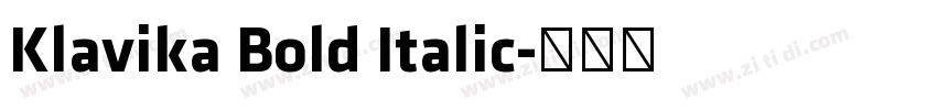 Klavika Bold Italic字体转换